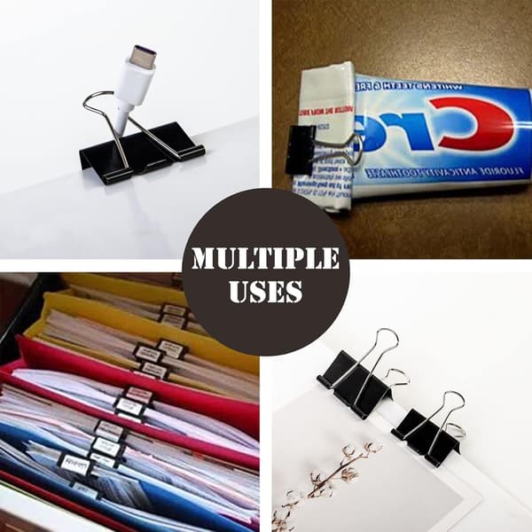 90 Loose Leaf Binders, Various Sizes, Binders, Office Supplies, for Paperwork, Large, Medium and Small Paper Clips, in a Box.