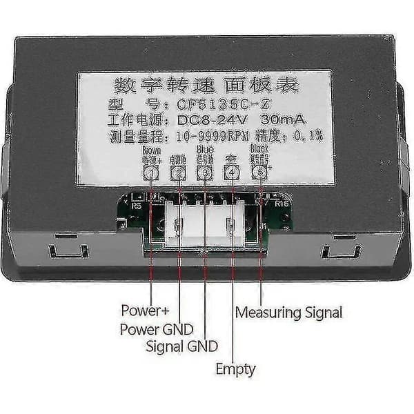 Digital turteller - 4 LED digitale turtellere hastighetsmåler + NPN Hall Effect Proximity Detector Sensor 1 sett