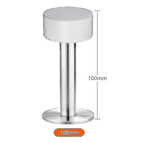 Itseliimautuva ovenpysäytin ruostumattomasta teräksestä, valkoinen, 2 kpl, 100 mm