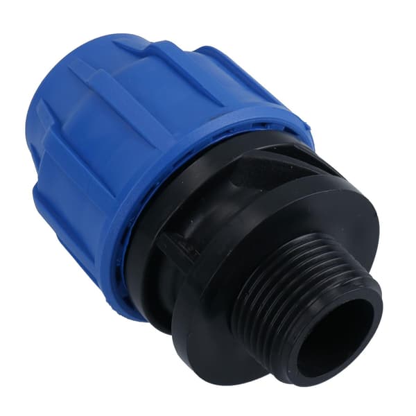32 mm x 1\" MDPE haneadapter kompressionskoppling rörkoppling vattenrör 10-pack