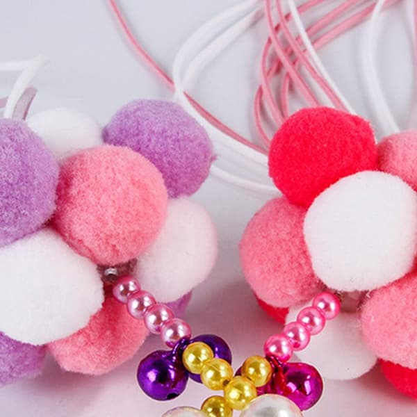 Pet Toy, Pet Cats Kitten Pompom Plush Ball Tassel Blue Blue