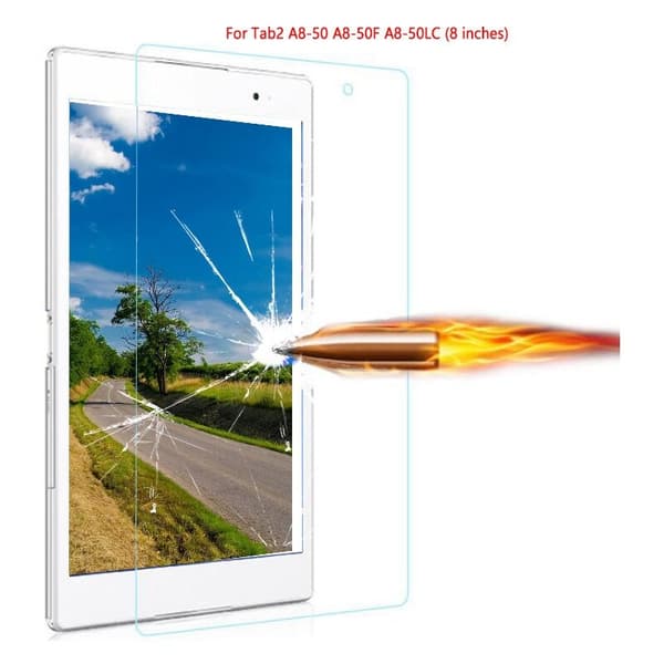 (2-pack) Tempered Glass Screen Protector Compatible for Tab2 A8-50 A8-50F A8-50LC (8 inch), 9H Hardness