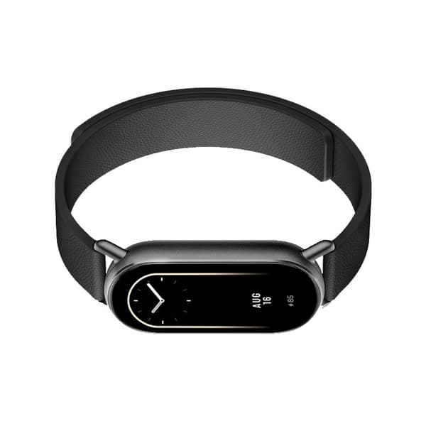 Læderarmbånd til Xiaomi Band 8/9 - Magnetisk Sort Brun