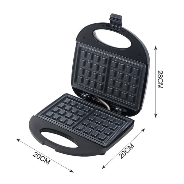Dobbelt Mini Vaffeljern, Chaffle Maker, Waflera Electrica, Lille Vaffeljern til Vafler, Keto Chaffles, Raggmunk, Kager