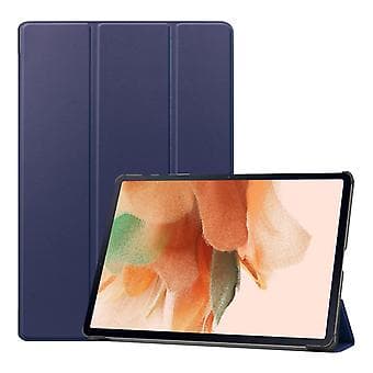 Nytt skyddsfodral för Galaxy TAB S7 FE/ T730 Tri-fold Caster Stand Ultratunn P(Blå)