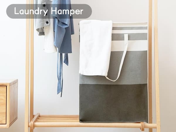 Foldable Laundry Basket 75L, Rectangular Freestanding with Handles for Storing Clothes Toys in Laundry Room