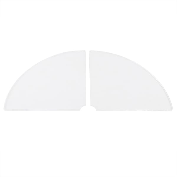 2 Pcs Acrylic Radial Corner Shelf Wall Mounted Floating Shelves Home Decor (Transparent)