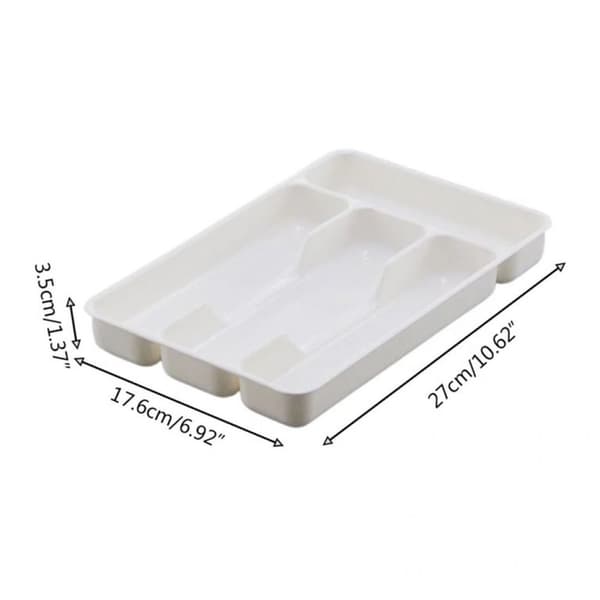 Cutlery Tray for Kitchen Drawer, Cutlery Organizer with Expandable Design, Adjustable Dividers, Smooth Finish, Stain-Resistant Storage Solution
