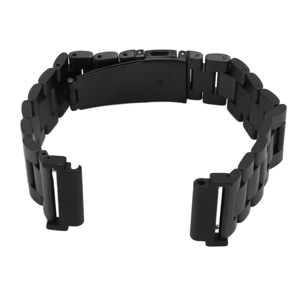 Metalurrem til Garmin Forerunner 965/955 i rustfrit stål, justerbar erstatningsrem til armbåndsur, 22 mm, sort