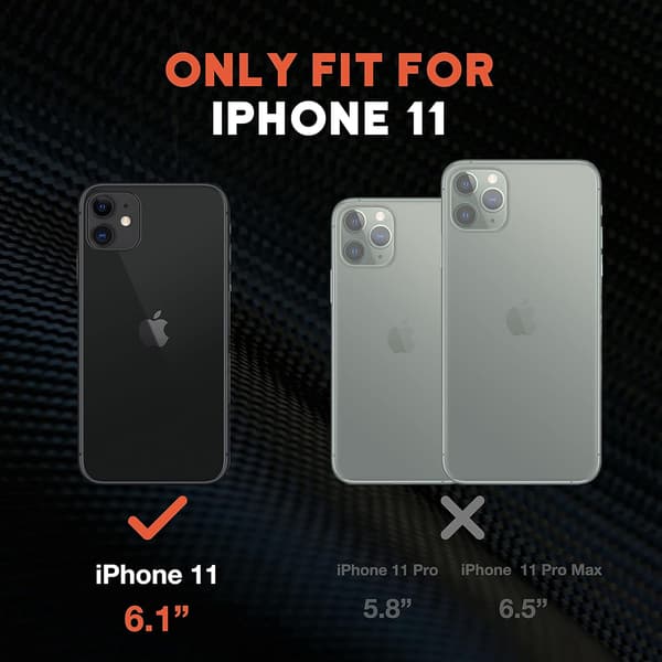 iPhone 11 Cover, Kraftigt Holdbart Robust Letvægts Slankt Stødsikkert Beskyttelsescover til iPhone 11 6.1 Tommer, Sort
