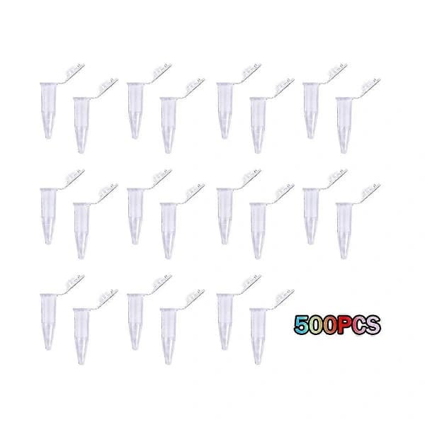 500 st PCR-rör med platt lock, 1,5 ml mikrocentrifugrör, PCR-reaktionsrör - Bra