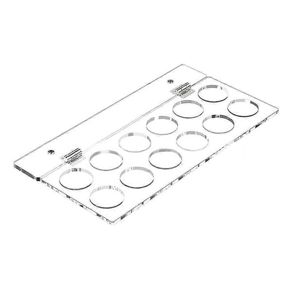 Holder, Kaffeholder til opbevaring under skab, Kompatibel med 12 kapsler, Pladsbesparende kaffekapselstativ, Transparent