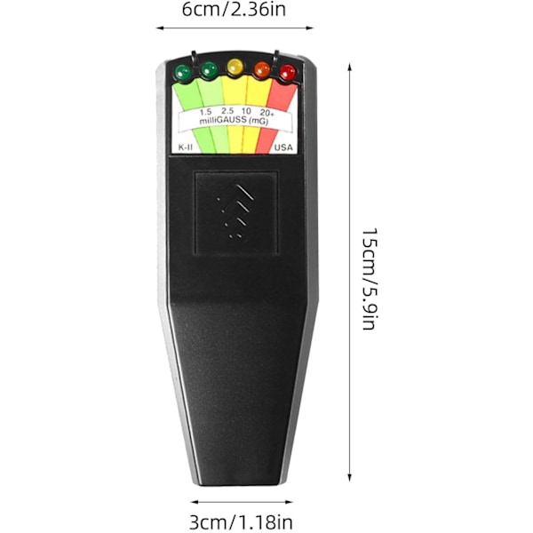 LED EMF Magnetfelt Spøgelsesjagt Detektor Elektromagnetisk Paranormal Udstyr Tester