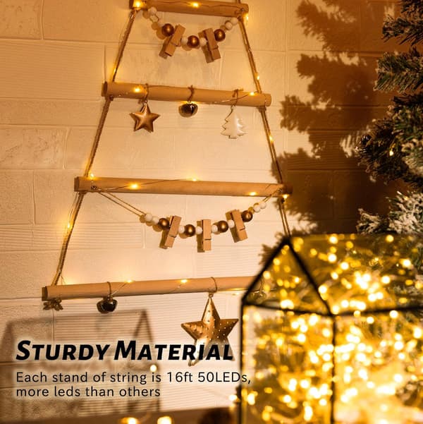 Battery Operated String Lights 1-pack 5 Meter 50 LED Mini Battery Operated String Lights Twinkle Lights Mason Jar Lights Waterproof Firefly Lights DIY
