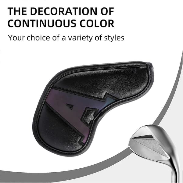 Golf Iron Covers 10pcs Golf Iron Head Covers Leather Golf Iron Cover Set Golf Iron Head Covers With