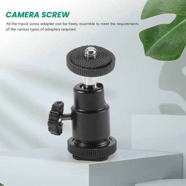 Camera Screw, 21 pcs 1/4-3/8 inch Conversion Screws 1/4 inch Hot Shoe Adapter Camera Ball Head Set Camera/Tripod/Monopod
