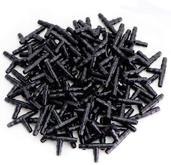 100 kpl T-liitin 4/7mm - T-liitin PVC-kasteluliitin