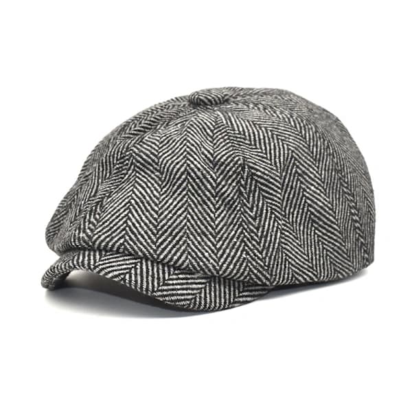 Ljusgrå, pojkhatt platt hatt, tweed Gatsby hatt Ivy irländsk hatt herr