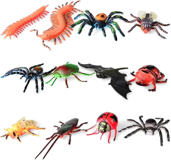 Assorted Lifelike Insects - Kids Biology Science Stem Toys Gift - Rubber Realistic Insect Models