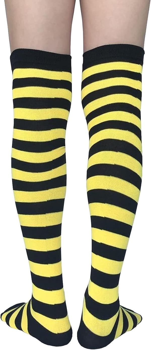 kvinders LW-3 Gul Sort Stribet one size Yellow Black Striped Einheitsgröße
