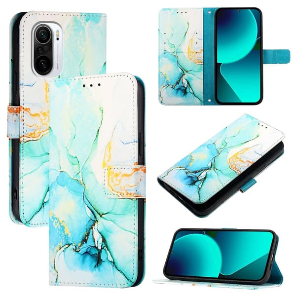 Marmor PU-etui til Xiaomi Mi 11i / 11X / 11X Pro [DB] Grøn Green