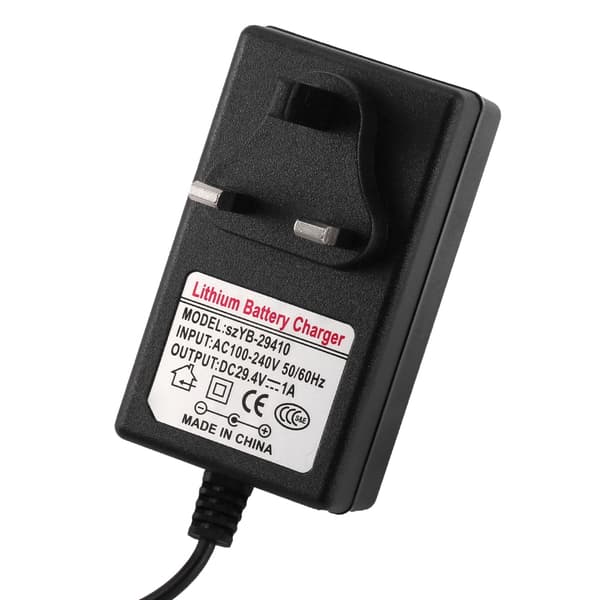 29.4V1A Strømforsyning Batteriladeradapter for Smart Balansebil Scooter 100-240V (UK-plugg)