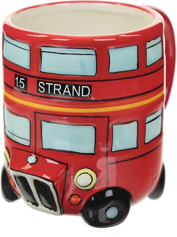 Puckator London Red Routemaster Bus Ceramic Shaped Mug, Tea Coffee Hot Drinks, Decorative Gift Box, Height 10cm Width 13.5cm Depth 8.5cm