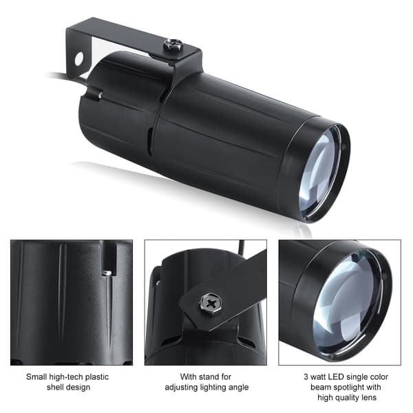3W LED Beam Spotlight Scen Disco Pub Party Ljuseffekt Pinspot Lights EU 220V~240V