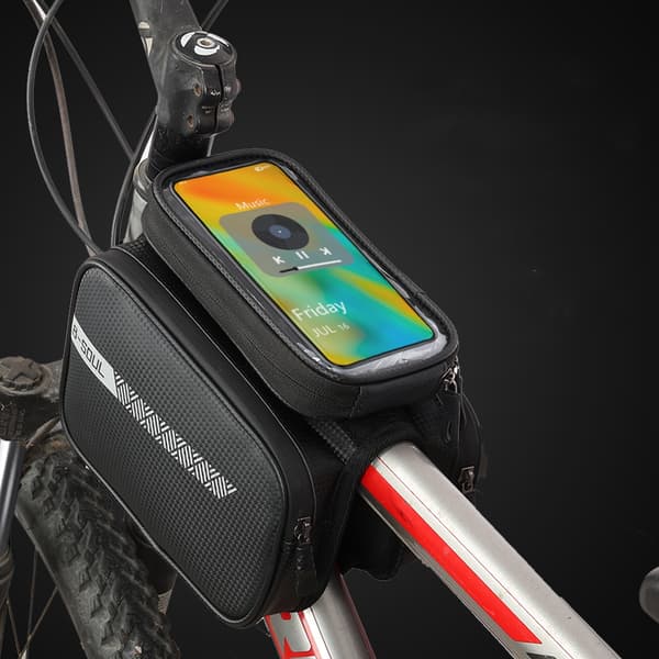 Cykelstyr taske med telefonholder
