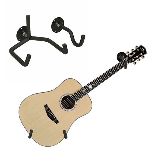 Horisontell väggmontering för gitarr, lutande gitarrhängare, horisontell väggmontering för akustisk, klassisk eller elgitarr