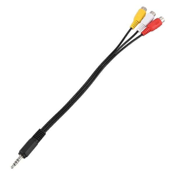 3,5 mm han til 3 hun lyd video AV-kabel 22 cm