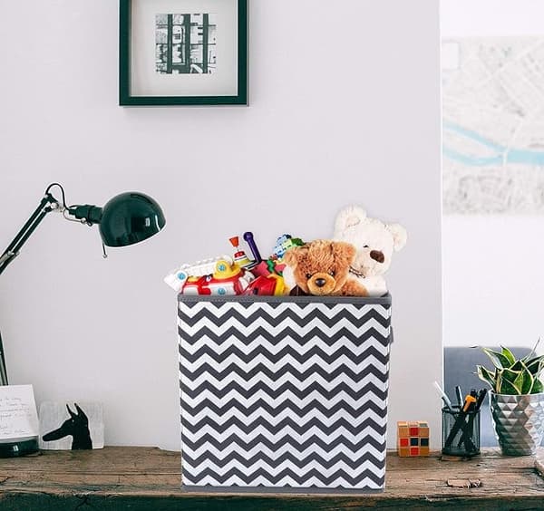 2-pack vikbara förvaringskuber, förvaringslådor 28x27x27cm, ovävd