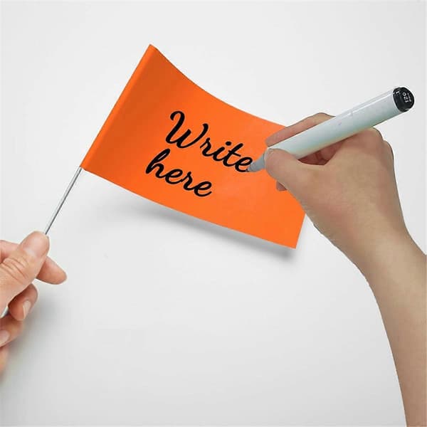 50-pack Marking Flags, Orange Yard Flags 38x10x13 cm, Marking Flags, Lawn Flags, Irrigation Flags