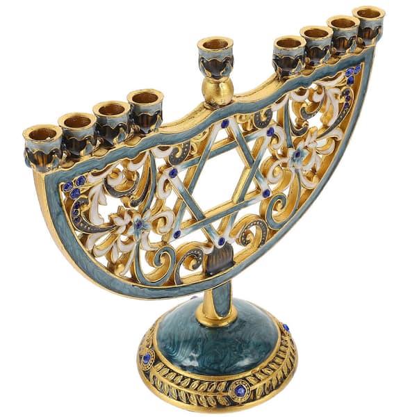 Hanukkah Lysestake Legering Lysestake Fest Festival Lysestake Skrivebordsdekorasjon