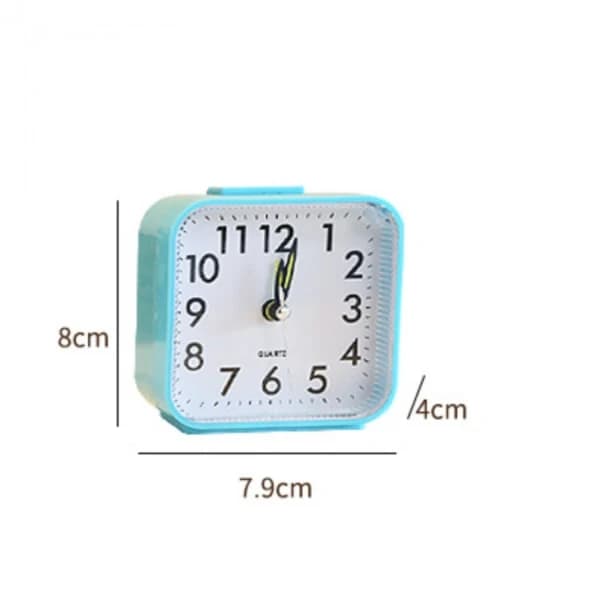 Pink Silent Alarm Clock, Battery Operated Bedside Clock No Ticking