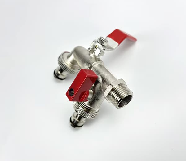 IBC-tankventil - 4-veis adapterlokk med legeringskran 305