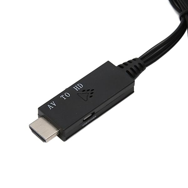 AV til HDMI-kabel 3 RCA til HDMI lyd- og videokonverterer 1 meter