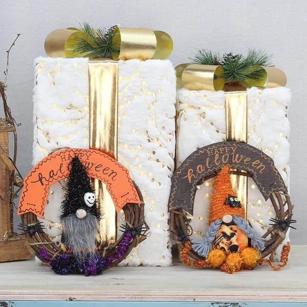 Halloweenkrans 20 cm, Halloween-hengende dekorasjon, liten Hallow