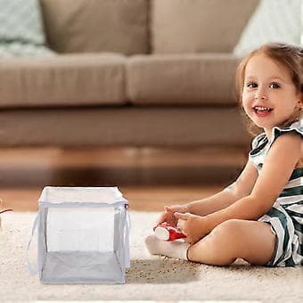 Ekstra stor PVC-oppbevaringspose med glidelås for barneleker, spillrom, teppeoppbevaringspose, diverse oppbevaringspose
