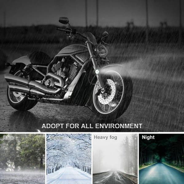 Super Bright White Motorcycle LED Projector Headlight Waterproof Spotlight Headlamp Driving Fog Light 6000K - 60W