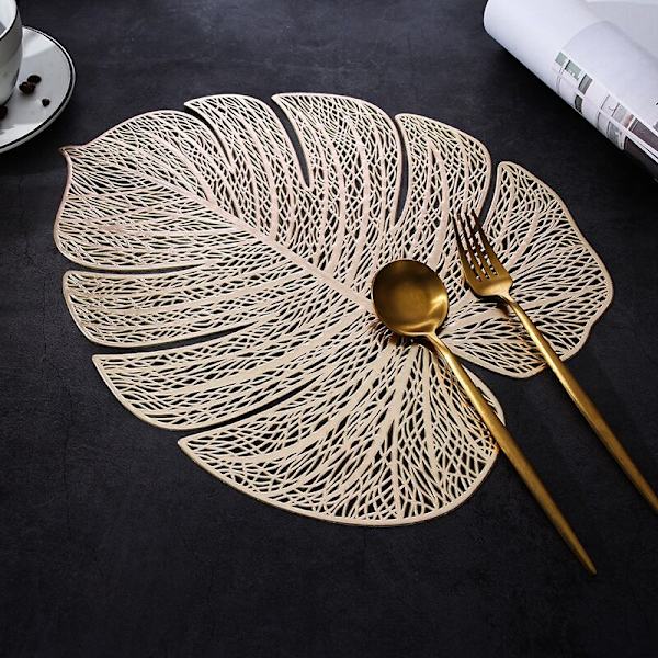 Metallic placemats / Wedding kitchen table decoration placemats, Gold