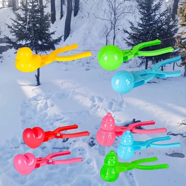 4 Sneboldforme, Inklusive And, Snemand, Hjerte og Fodboldformer_TF