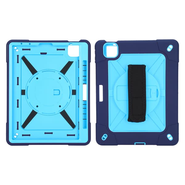 Protective Case Hand Shoulder Strap Protective Case Stand for Ipad Air4 10.9 Dark Blue