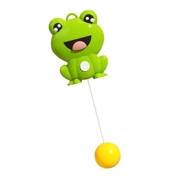 Table Tennis Trainer Indoor Hanging Elastic Shaft Automatic Rebound for Kids Self-Training Frog Style
