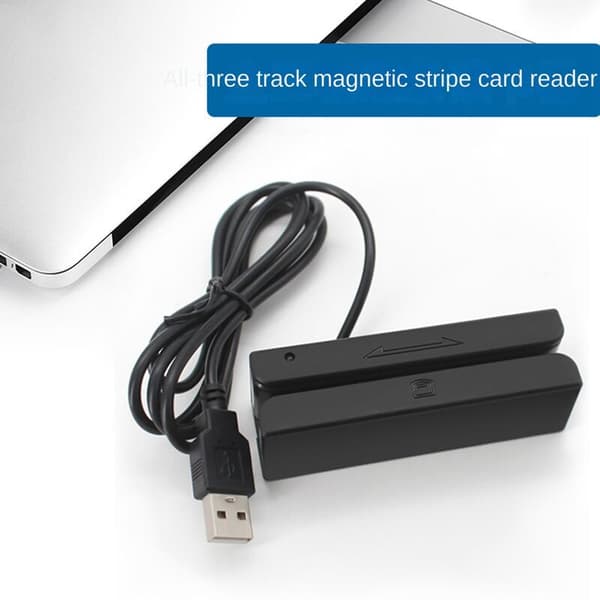 MSR90 USB Magnetic Card Reader 3-Track Magnetic Card Reader Mini Swiper for USB PC