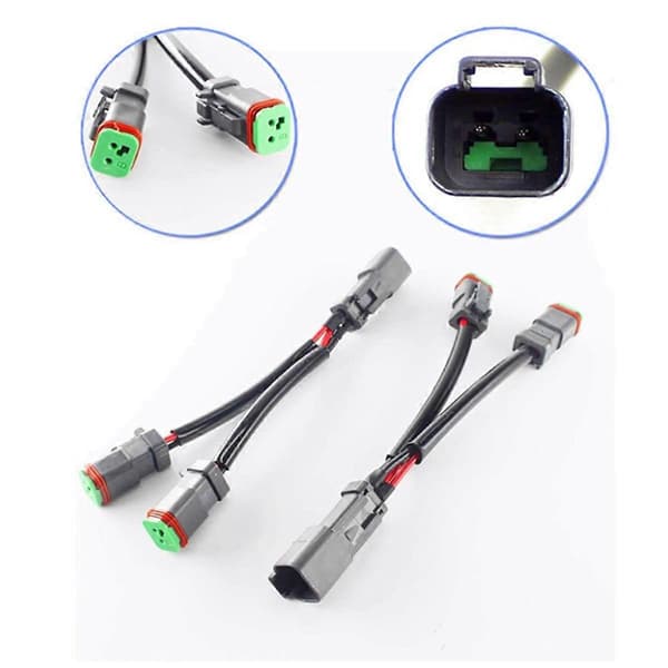 Y-type kabler Deutsch DT DTP 2-benet stikadapter til LED Pod arbejdslys eftermonteringsstik ledningsnet