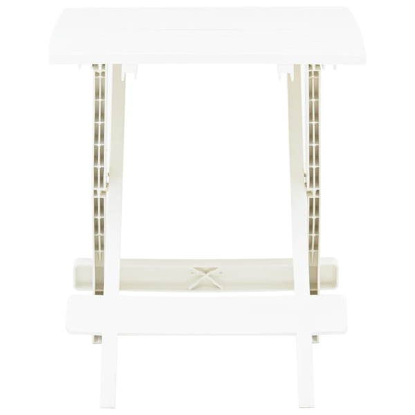vidaXL Sammenleggbart hagebord hvit 45x43x50 cm plast Vit white