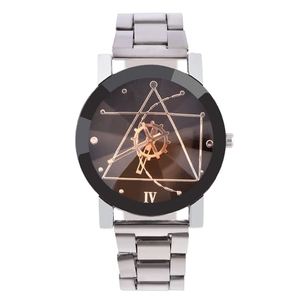 Analog Rund Kvarts Legering Rem Elsker Ur Par Armbåndsur (Mandlig Sort Urskive)