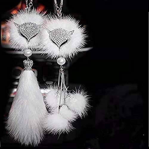 Bling Kvinner og Menn Krystallpynt Bilspeilpynt Bilheng Lucky Crystal Window Hanging Car