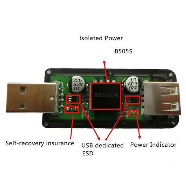 USB til USB-isolator Industriel Kvalitet Digital Isolator med Skal 12 Mbps Hastighed ADUM4160/ADUM3160